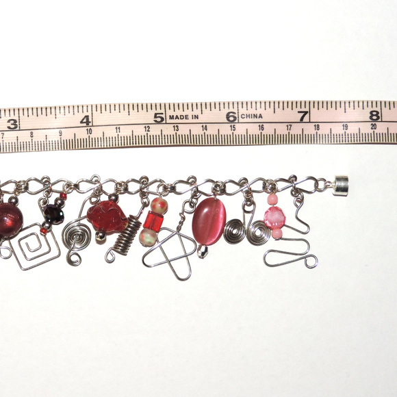 OOAK Silvertone Charm Bracelet - Picture 5 of 5